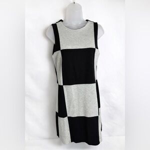 Philosophy Colorblock Sleeveless Shift Dress | Black & Gray | Size M